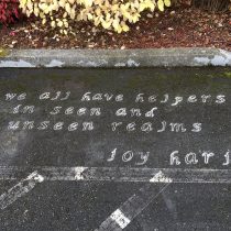 Joy Harjo quote, 2020, installed in front of Temple Beth Hatfiloh, Olympia WA